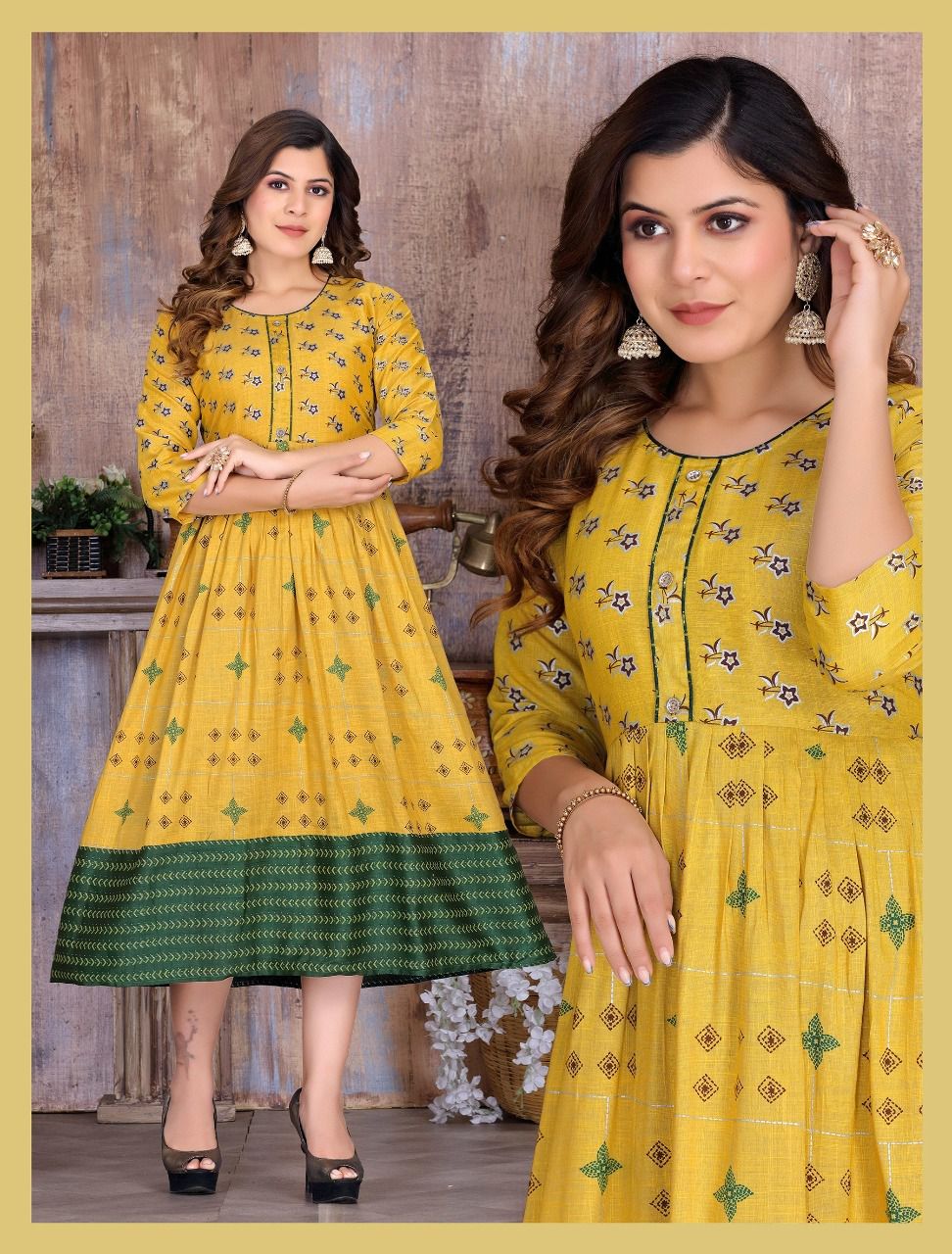 Ft Colourful Ethnic Wear Wholesale Anarkali Kurti Collection